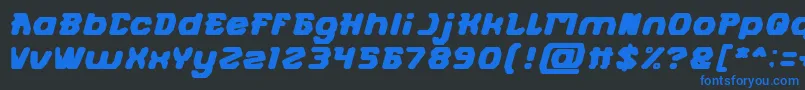 FUTURISTIC Bold Font – Blue Fonts on Black Background