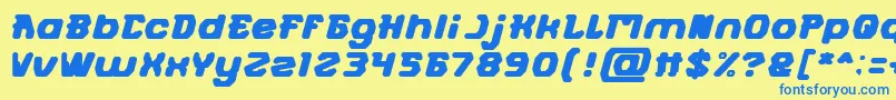 Шрифт FUTURISTIC Bold – синие шрифты на жёлтом фоне