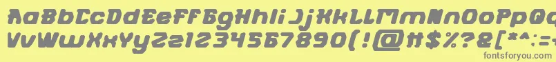 FUTURISTIC Bold Font – Gray Fonts on Yellow Background