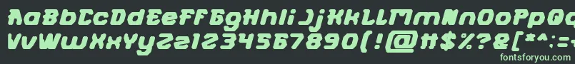Шрифт FUTURISTIC Bold – зелёные шрифты на чёрном фоне