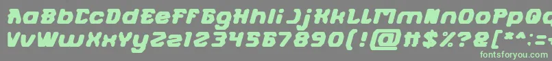 フォントFUTURISTIC Bold – 灰色の背景に緑のフォント