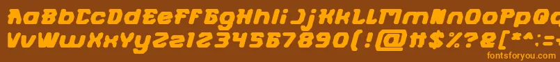 FUTURISTIC Bold Font – Orange Fonts on Brown Background