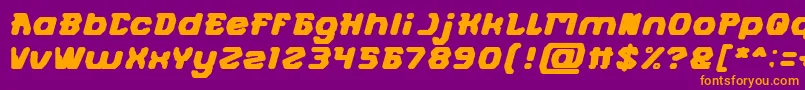 FUTURISTIC Bold Font – Orange Fonts on Purple Background