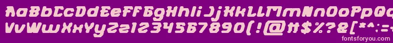フォントFUTURISTIC Bold – 紫の背景にピンクのフォント