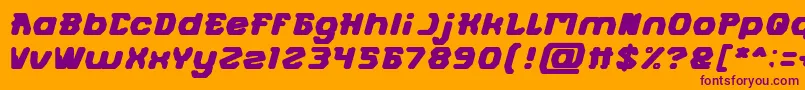 Шрифт FUTURISTIC Bold – фиолетовые шрифты на оранжевом фоне