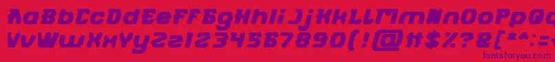 FUTURISTIC Bold Font – Purple Fonts on Red Background