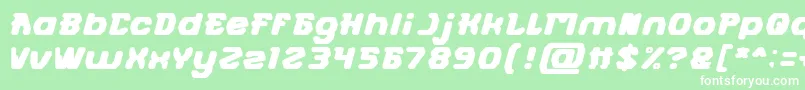 FUTURISTIC Bold Font – White Fonts on Green Background