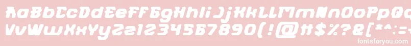 FUTURISTIC Bold Font – White Fonts on Pink Background