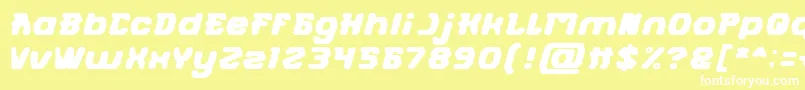 FUTURISTIC Bold Font – White Fonts on Yellow Background