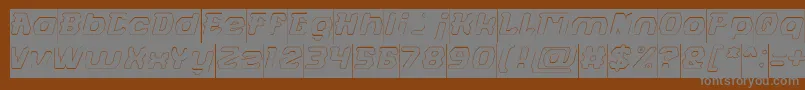 Шрифт FUTURISTIC Hollow Inverse – серые шрифты на коричневом фоне
