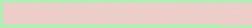 フォントFUTURISTIC Hollow Inverse – 緑の背景にピンクのフォント