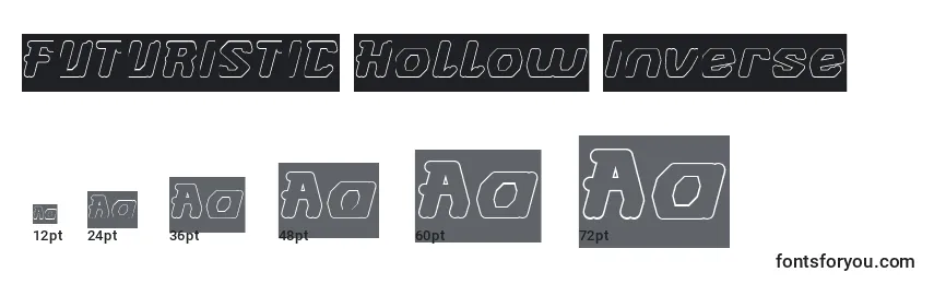 FUTURISTIC Hollow Inverse Font Sizes