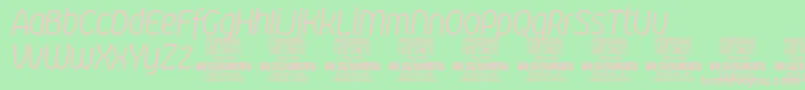 KandiraLigitPersonalUse Font – Pink Fonts on Green Background