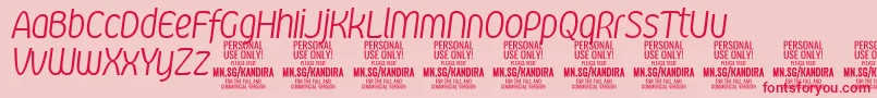 KandiraLigitPersonalUse Font – Red Fonts on Pink Background