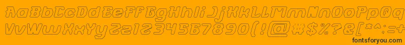 FUTURISTIC Hollow Font – Black Fonts on Orange Background