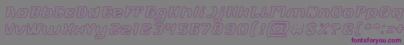 FUTURISTIC Hollow Font – Purple Fonts on Gray Background