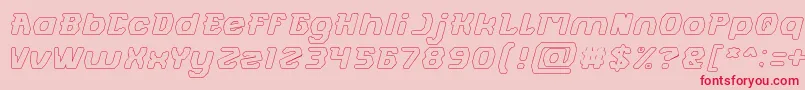 FUTURISTIC Hollow Font – Red Fonts on Pink Background