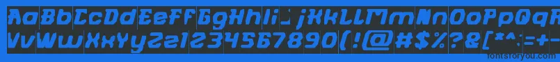 FUTURISTIC Inverse Font – Black Fonts on Blue Background