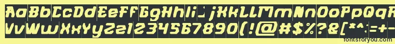 FUTURISTIC Inverse Font – Black Fonts on Yellow Background