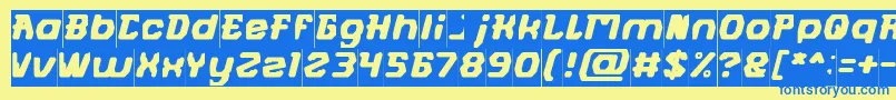 FUTURISTIC Inverse Font – Blue Fonts on Yellow Background