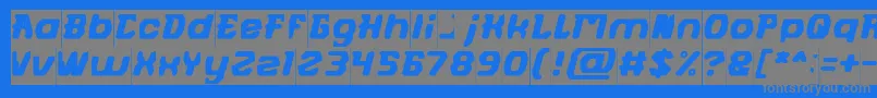 FUTURISTIC Inverse Font – Gray Fonts on Blue Background