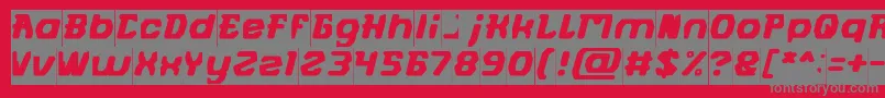 FUTURISTIC Inverse Font – Gray Fonts on Red Background