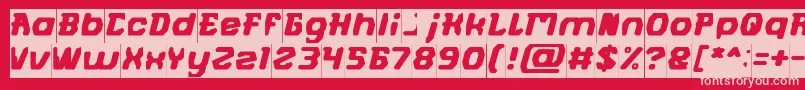 FUTURISTIC Inverse Font – Pink Fonts on Red Background