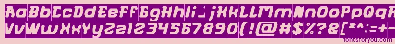 FUTURISTIC Inverse Font – Purple Fonts on Pink Background