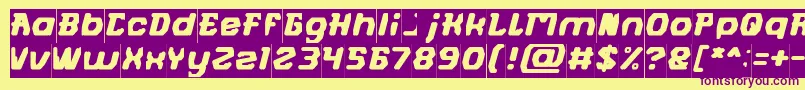 FUTURISTIC Inverse Font – Purple Fonts on Yellow Background