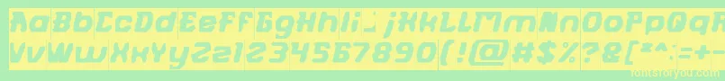 FUTURISTIC Inverse Font – Yellow Fonts on Green Background