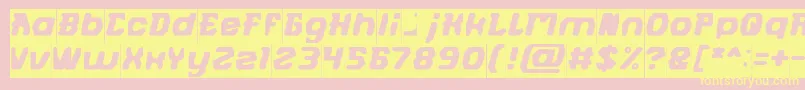 FUTURISTIC Inverse Font – Yellow Fonts on Pink Background