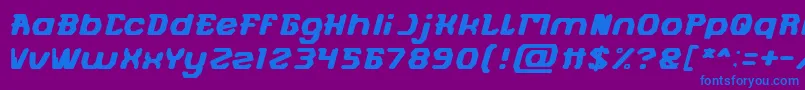 FUTURISTIC Light Font – Blue Fonts on Purple Background