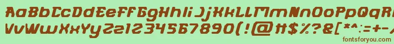 FUTURISTIC Light-fontti – ruskeat fontit vihreällä taustalla