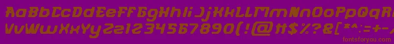 FUTURISTIC Light-fontti – ruskeat fontit violetilla taustalla