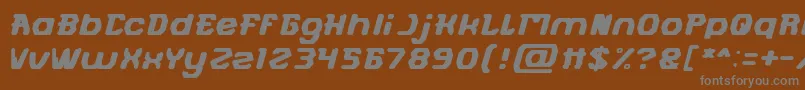 FUTURISTIC Light-fontti – harmaat kirjasimet ruskealla taustalla