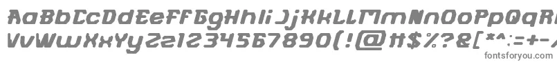 フォントFUTURISTIC Light – 白い背景に灰色の文字