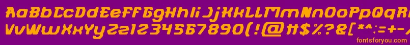 FUTURISTIC Light Font – Orange Fonts on Purple Background