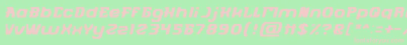 FUTURISTIC Light Font – Pink Fonts on Green Background