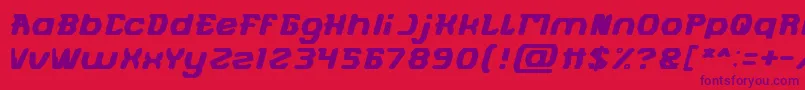 FUTURISTIC Light Font – Purple Fonts on Red Background
