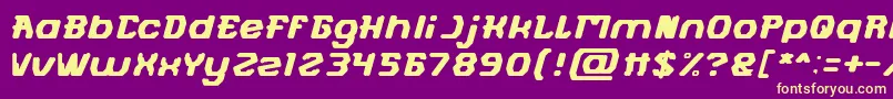 FUTURISTIC Light Font – Yellow Fonts on Purple Background