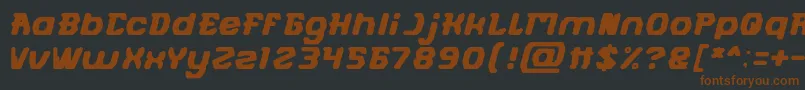 フォントFUTURISTIC – 黒い背景に茶色のフォント