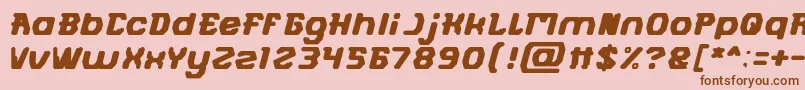 FUTURISTIC Font – Brown Fonts on Pink Background