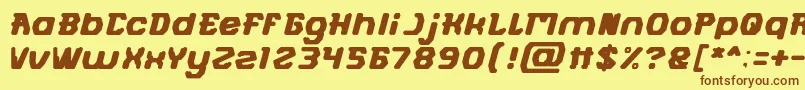 FUTURISTIC Font – Brown Fonts on Yellow Background