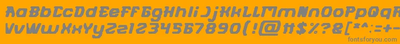 FUTURISTIC Font – Gray Fonts on Orange Background