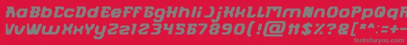 フォントFUTURISTIC – 赤い背景に灰色の文字