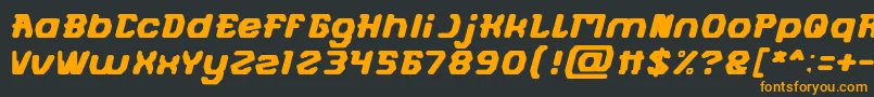 FUTURISTIC Font – Orange Fonts on Black Background