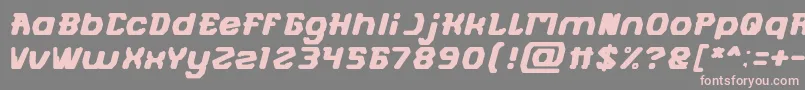 FUTURISTIC-Schriftart – Rosa Schriften auf grauem Hintergrund