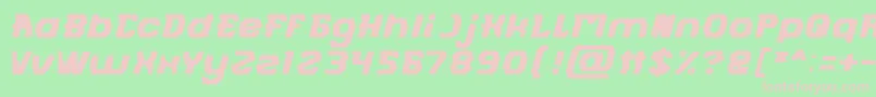 フォントFUTURISTIC – 緑の背景にピンクのフォント