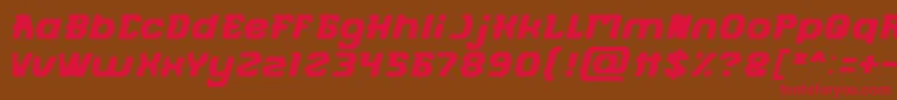 FUTURISTIC Font – Red Fonts on Brown Background