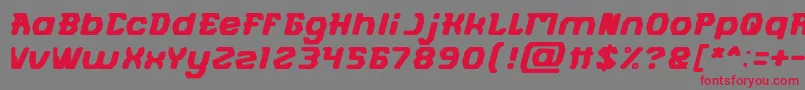 FUTURISTIC Font – Red Fonts on Gray Background